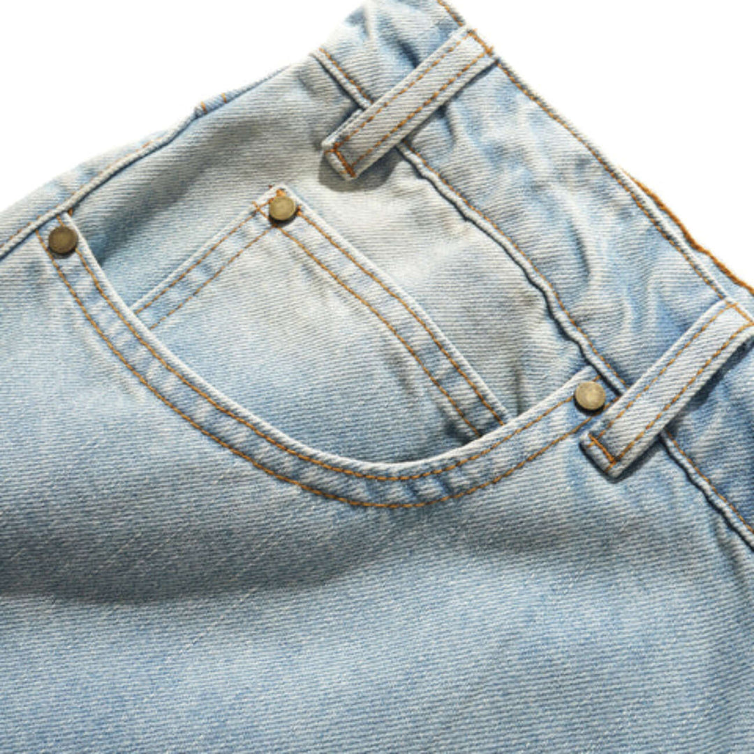 Straight Leg Denim Jeans