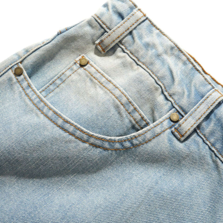 Straight Leg Denim Jeans