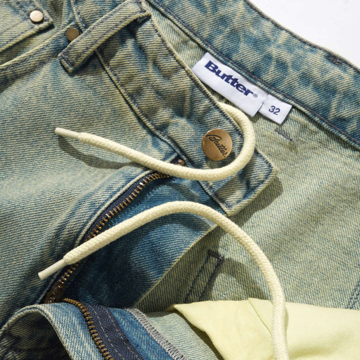 Wide Cut Denim Jeans