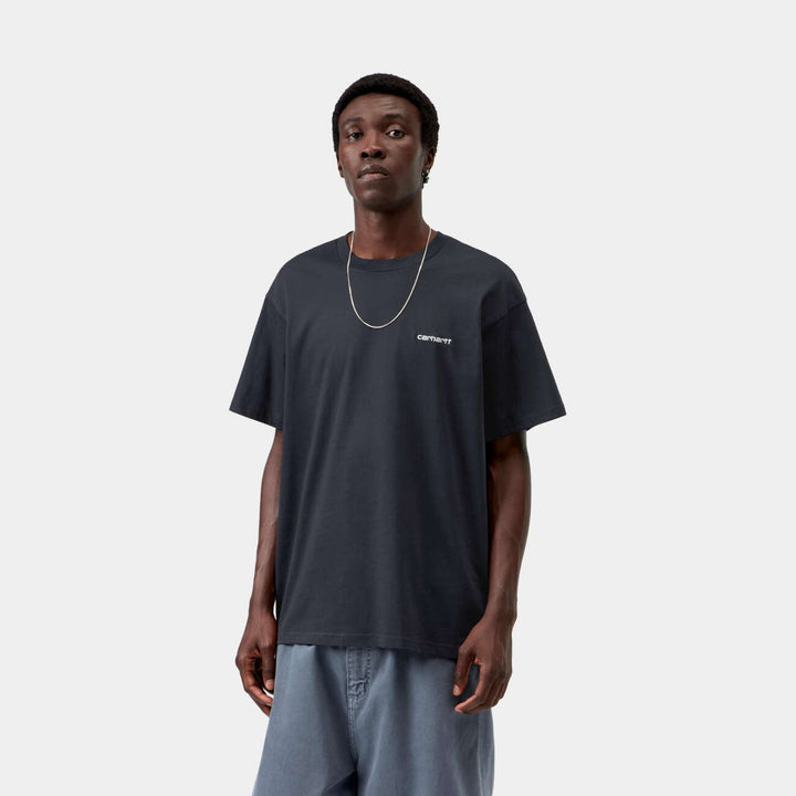 S/S Script Embroidery T-Shirt
