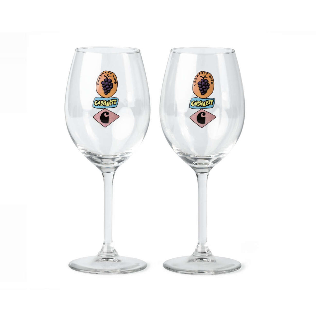 Stacked Grapes Wine Glass Set