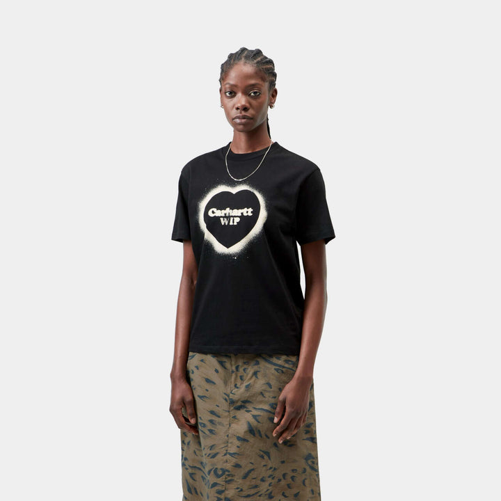 W' S/S Spray Heart T-Shirt I036907.89.XX
