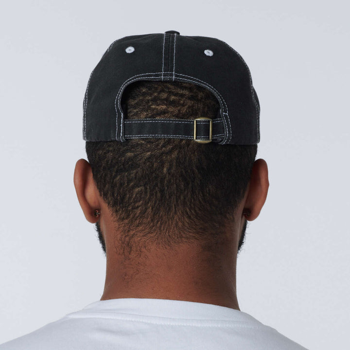 6 Panel Cap Sand Brushed Twill Washed Woven